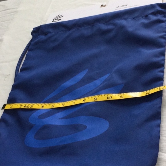 Under Armour Sack pack  18” L by 14” W color blue interior pocket  storage  #462 - Picture 7 of 7